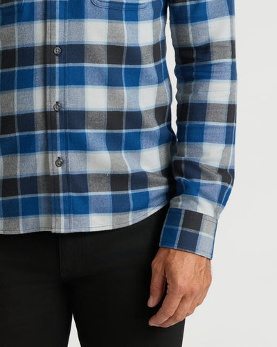 Flannel Long Sleeve Shirt - Midnight Plaid