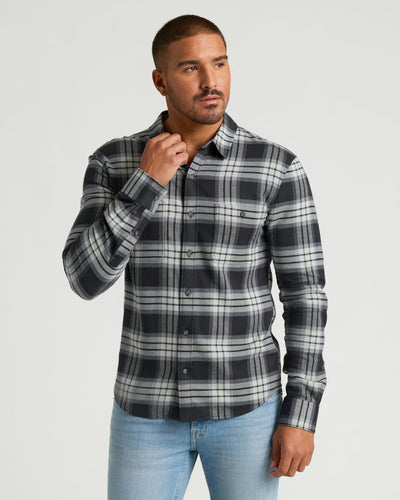 Flannel Long Sleeve Shirt - Onyx Plaid