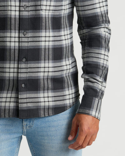 Flannel Long Sleeve Shirt - Onyx Plaid