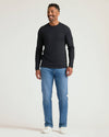Black & Navy Premium Pima Long Sleeve Crew 2-Pack