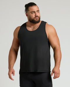 True ClassicMan in All Black Active Mesh Tank 6-Pack, showcasing athletic fit.