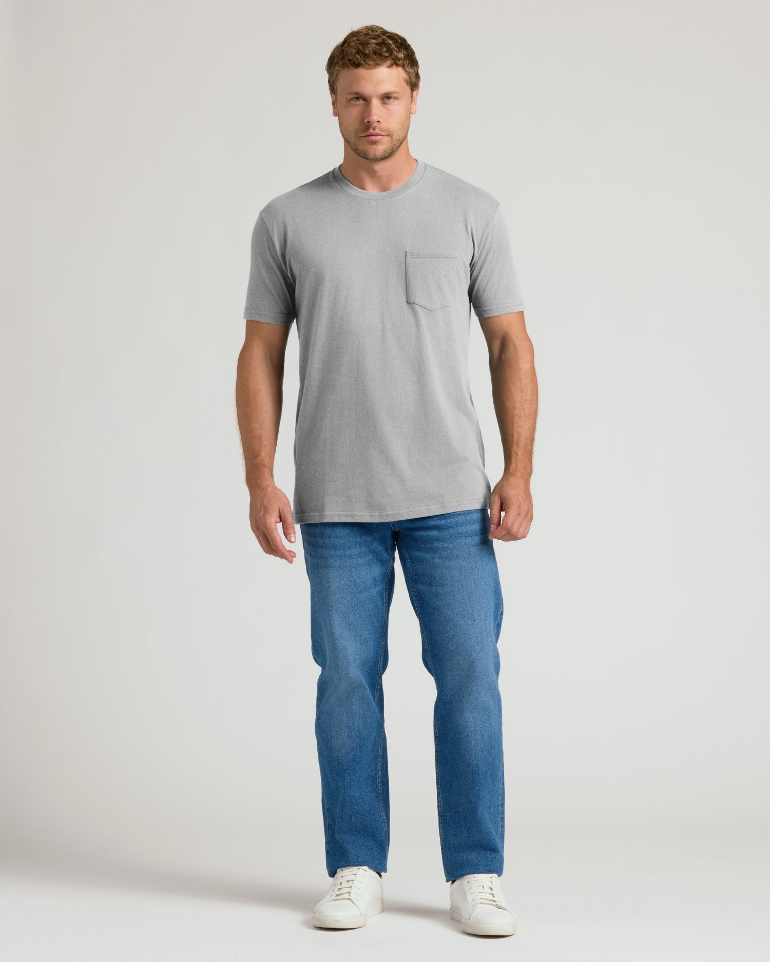 Heather Gray Pocket Crew Tee – True Classic