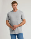 Man wearing Classic Pocket Crew 3-Pack t-shirt and jeans.