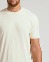 Alabaster Tall Straight Hem Crew Neck T-Shirt on man with reddish beard.