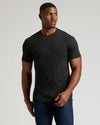 True Classic Men's Tall Straight Hem Crew Neck T-Shirt on fit model.