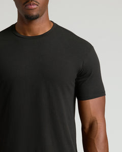 True ClassicTrue Classic Men's Tall Straight Hem Crew Neck T-Shirt worn by model.