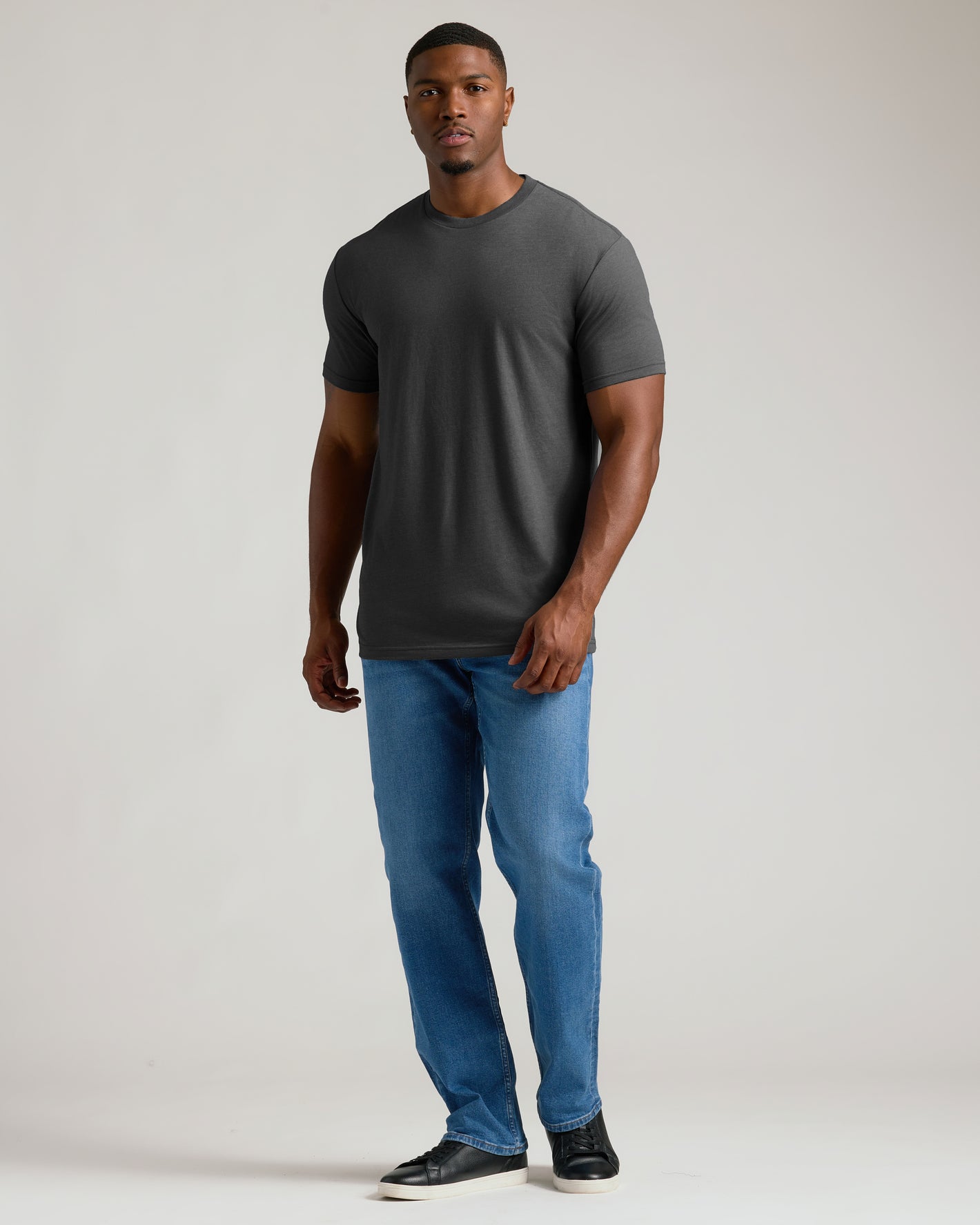 Charcoal Heather Gray Short Sleeve Tall Crew