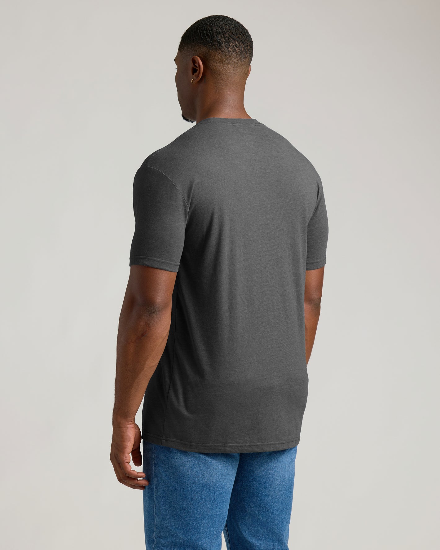 Charcoal Heather Gray Short Sleeve Tall Crew
