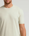 Classic Tall Straight Hem Crew Neck T-Shirt on model's upper torso.