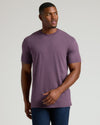 Seasonal Tall Straight Hem T-Shirt on fit man, purple, clean look.