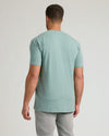Heather Balsam Tall Straight Hem Crew Neck T-Shirt, back view.