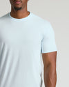 Icicle Tall Straight Hem Crew Neck T-Shirt on man with goatee.