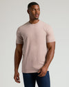 Tall Straight Hem Crew Neck T-Shirt worn by athletic man.