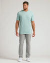 Seabreeze Tall Straight Hem Crew Neck T-Shirt on man in studio.