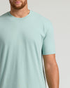 Seabreeze Tall Straight Hem Crew Neck T-Shirt on model.