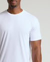 White Tall Straight Hem Crew Neck T-Shirt