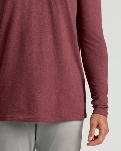 Tall Classic Long Sleeve Crew Neck - Dark Heather Clovewood