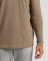 Seasonal Tall Classic Long Sleeve Crew 3-Pack on model with light gray pants.