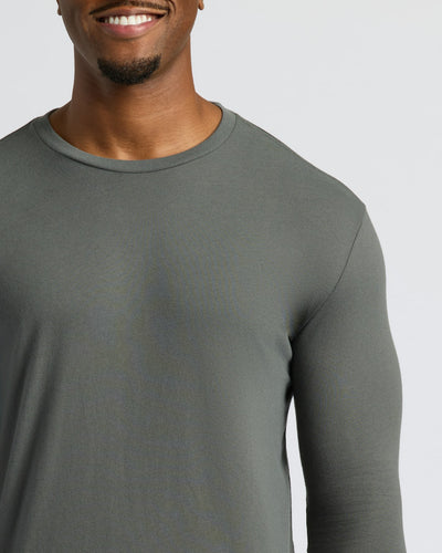 Tall Classic Long Sleeve Crew Neck - Carbon