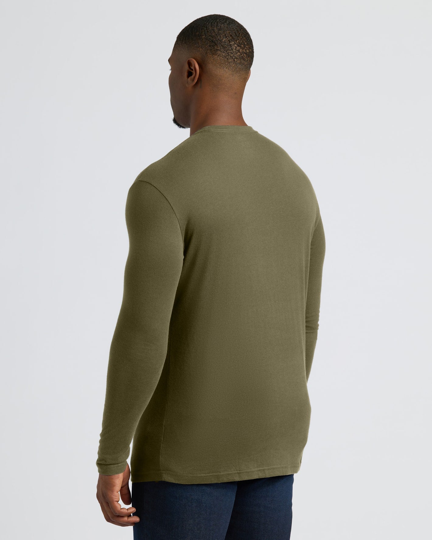 Military Green Tall Crew Neck Long Sleeve | Military Green Tall