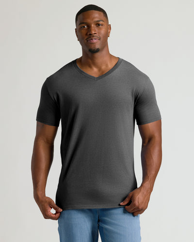 Tall Classic V-Neck - Charcoal Heather Gray