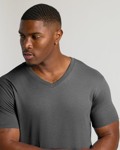 Tall Classic V-Neck - Charcoal Heather Gray