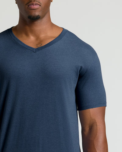 Tall Classic V-Neck - Heather Navy