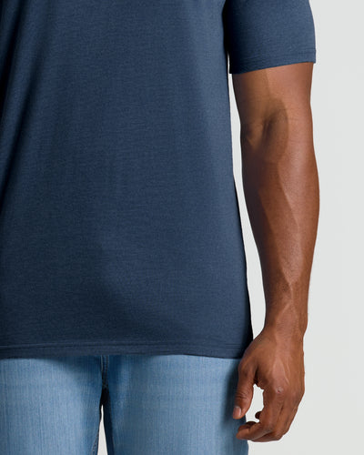 Tall Classic V-Neck - Heather Navy