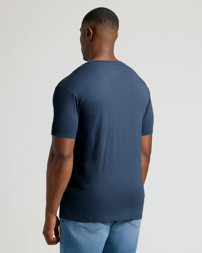 Tall Classic V-Neck - Heather Navy