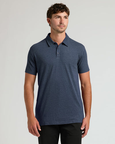 Tall Classic Polo - Heather Navy