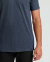 Heather Navy Short Sleeve Tall Polo
