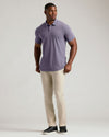 Dark Heather Amethyst Short Sleeve Tall Polo