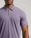 Dark Heather Amethyst Short Sleeve Tall Polo
