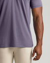 Dark Heather Amethyst Short Sleeve Tall Polo