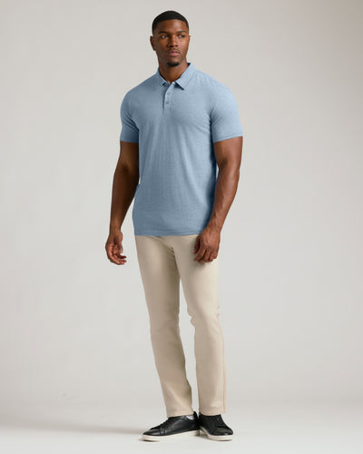 Tall Classic Polo - Heather Indigo