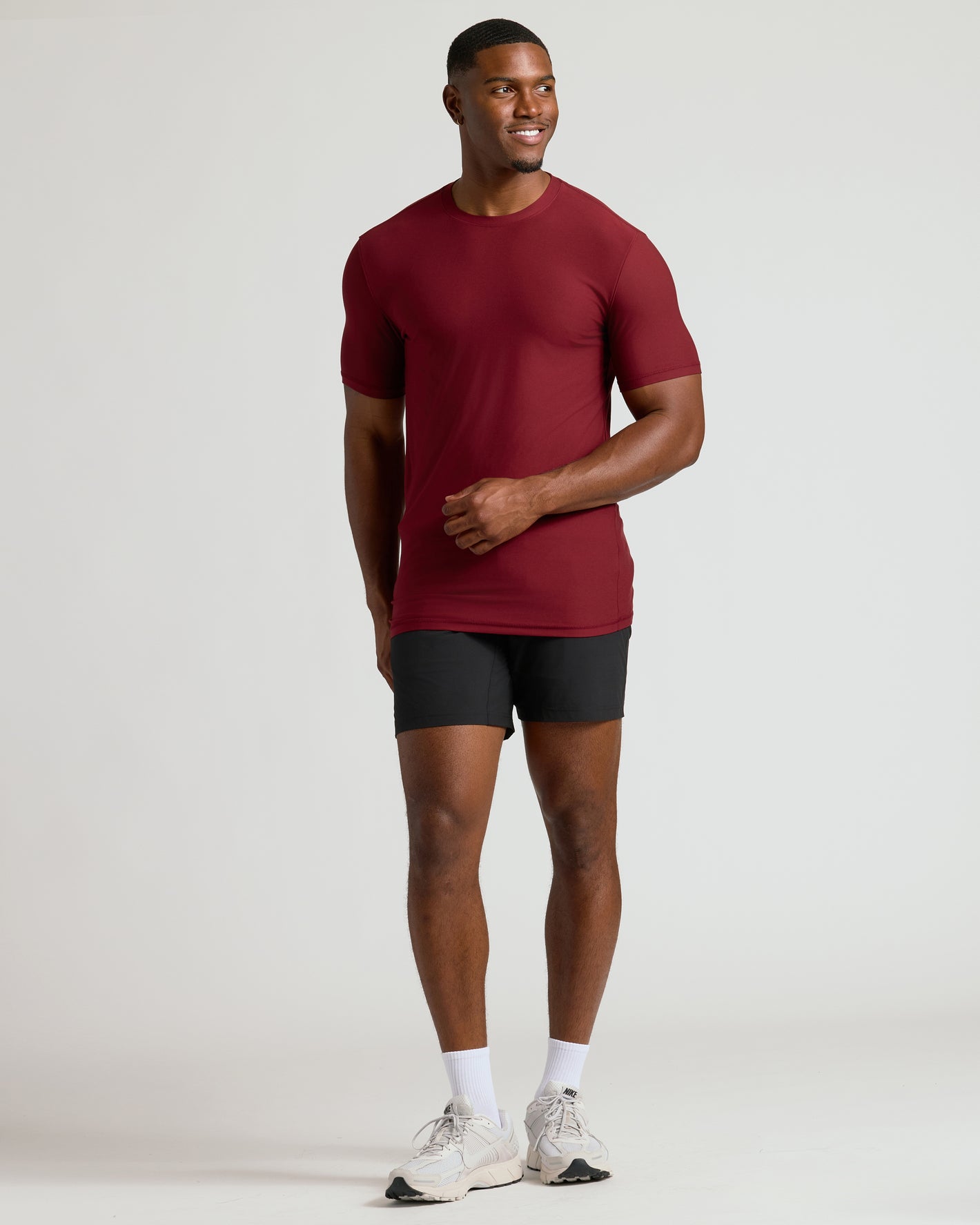 Auburn Tall Active Crew Neck 2.0 on male model, athletic style.