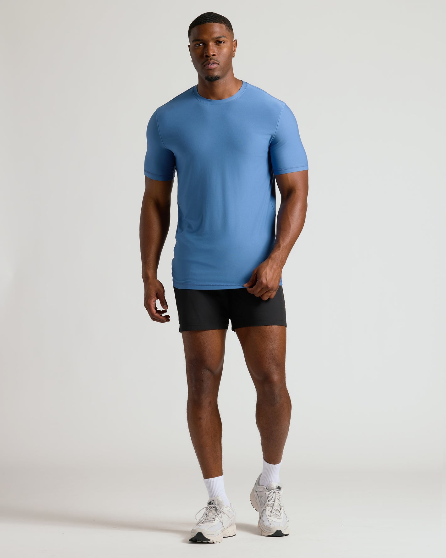 Azul Tall Active Crew Neck 2.0 on model in athletic outfit.