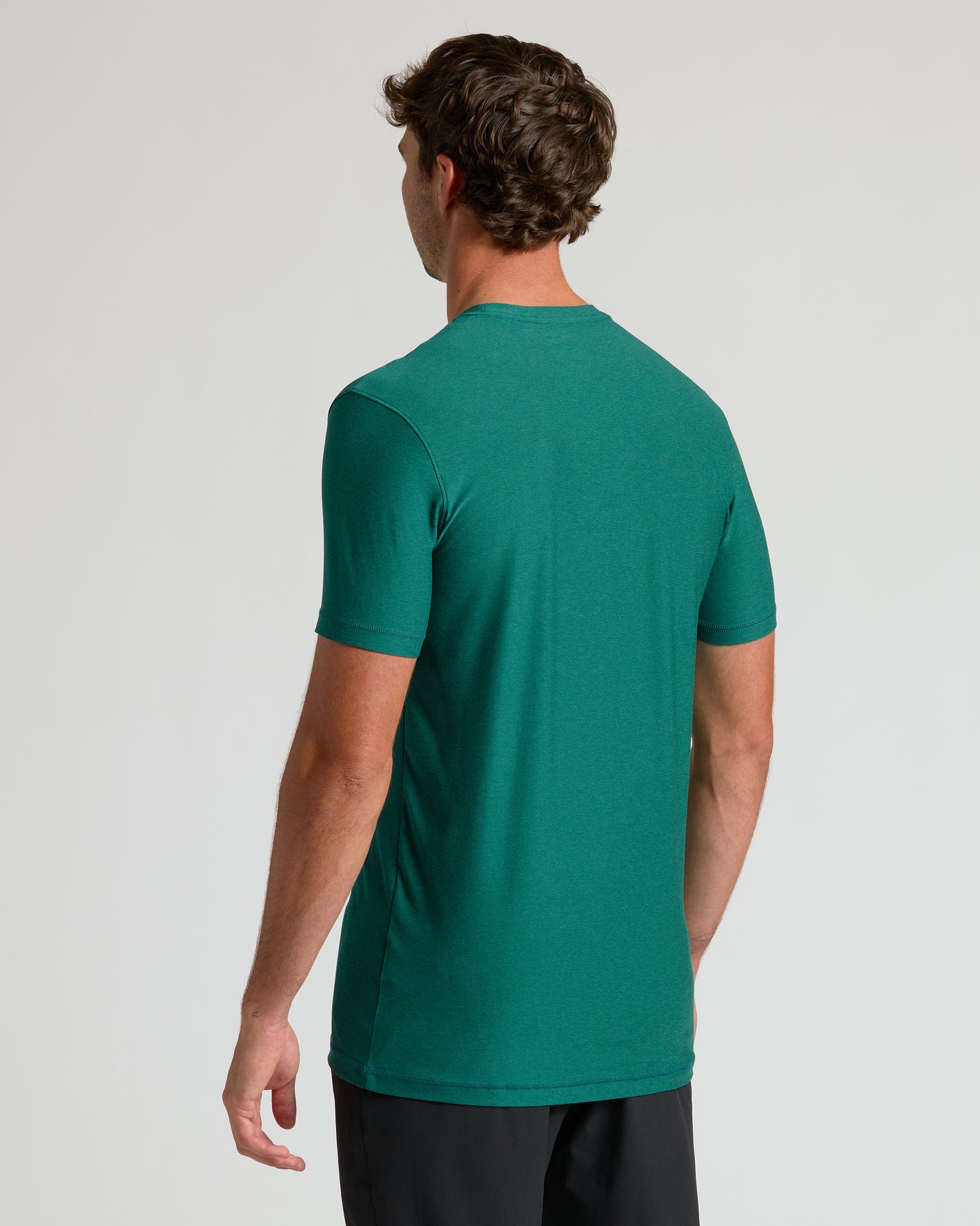 Clover Tall Active Crew Neck 2.0 worn from the back view.