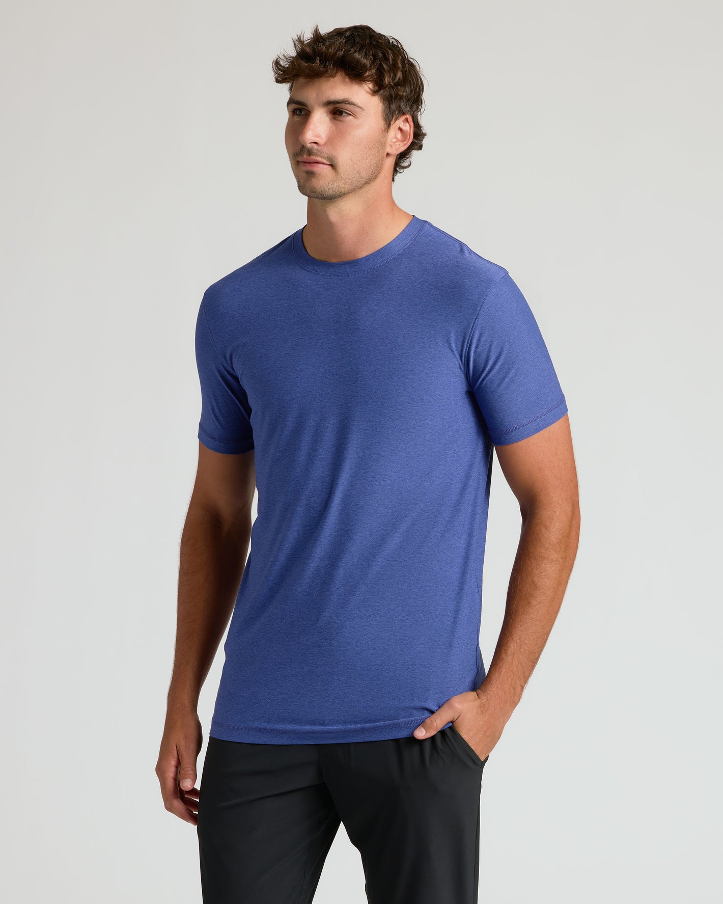 Cosmos Tall Active Crew Neck 2.0 worn by model.