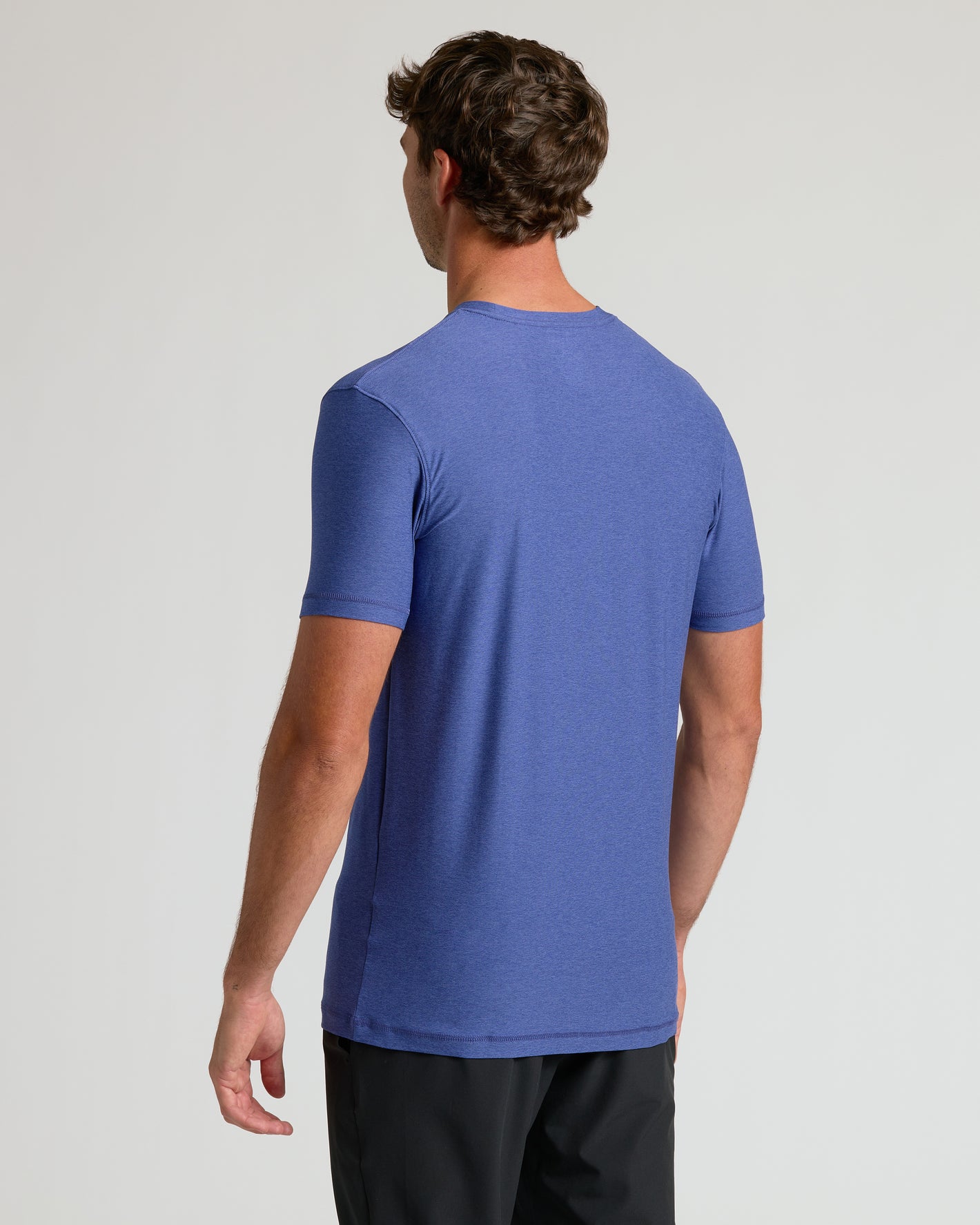 Cosmos Tall Active Crew Neck 2.0, back view, on man.