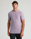 Man wearing Iris Tall Active Crew Neck 2.0, neutral background.
