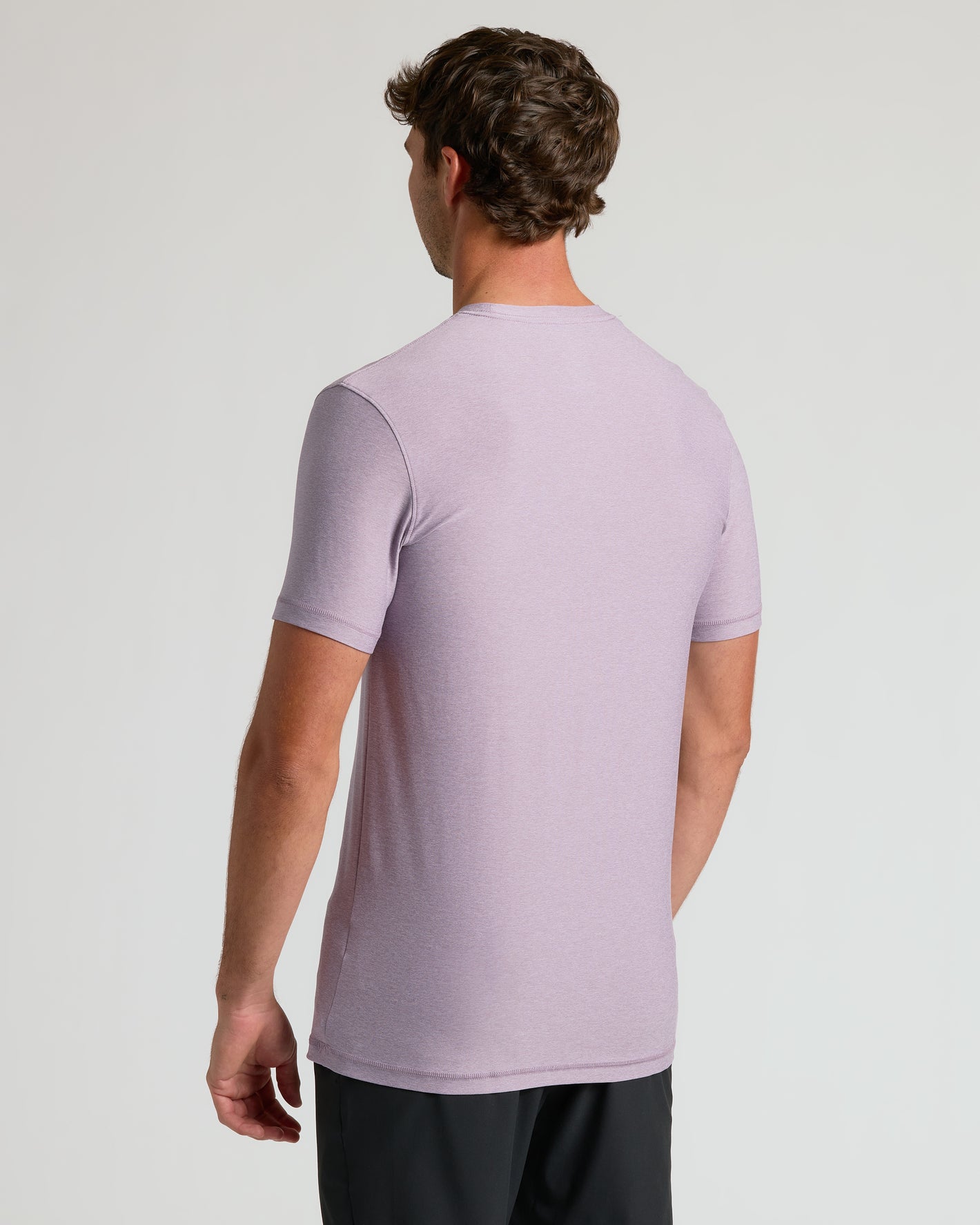 Iris Tall Active Crew Neck 2.0, back view on male model.