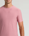 Man wearing Quartz Rose Tall Active Crew Neck 2.0 T-shirt.