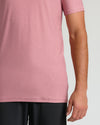 Quartz Rose Tall Active Crew Neck 2.0 highlights fit and fabric.