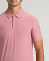Quartz Rose Short Sleeve Tall Active Polo with classic collar and placket.