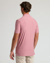 Back view of Quartz Rose Short Sleeve Tall Active Polo on man.