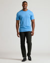 Cerulean Tall Premium Pima Crew Neck on a relaxed man.