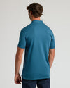 Back view of man in Lagoon Tall Pima Polo.