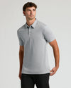 Steel Tall Premium Pima Polo on man, showcasing tailored fit and classic style.