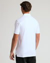 White Tall Premium Pima Polo 2-Pack, back view, short-sleeve, tailored fit.